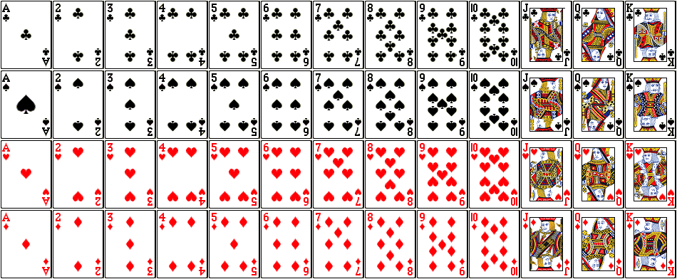 Image illustrating the standard 52-card deck.