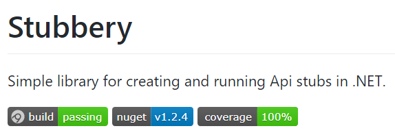 Coverage badge on Stubbery