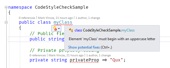 Linting errors showing up in Visual Studio