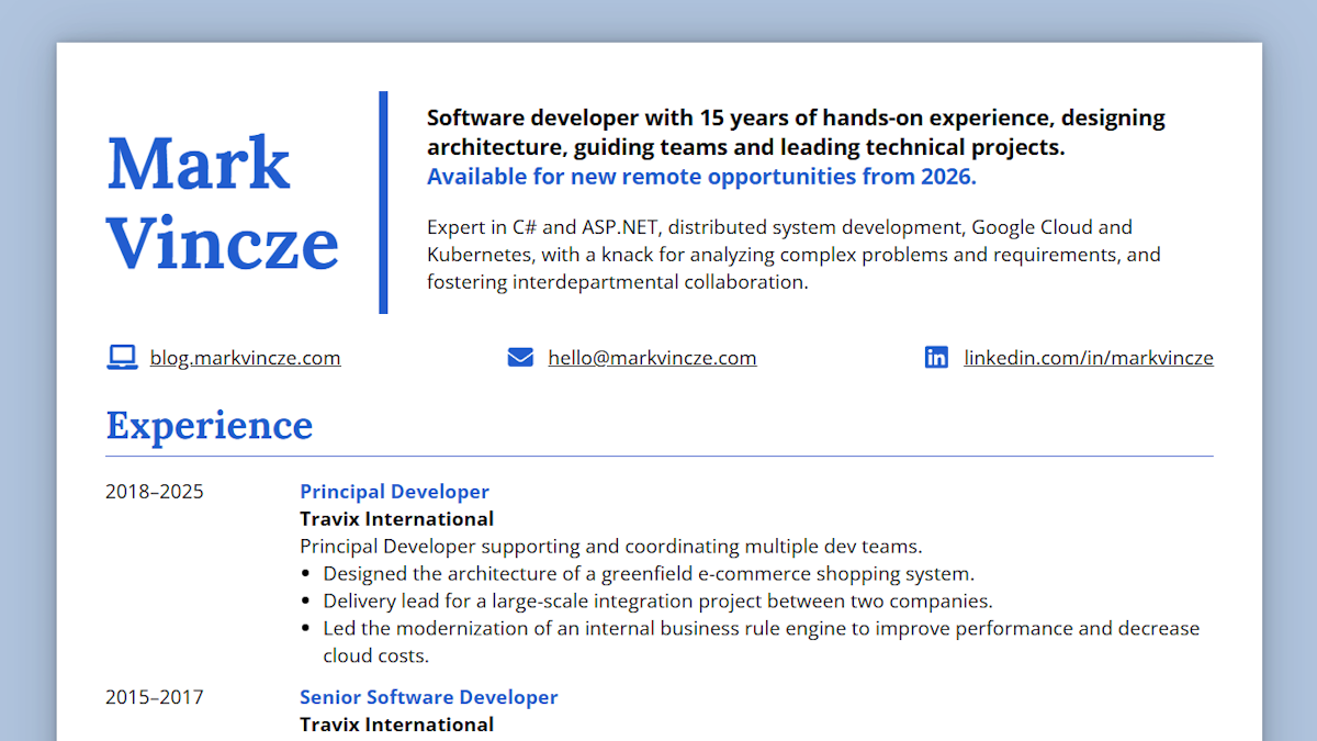 How I created my CV with modern HTML and CSS